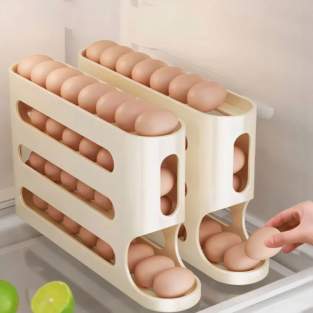 4-Layer Rolling Egg Dispenser Rack 1