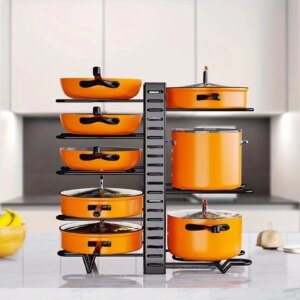 8-Tier Metal Pot Rack Organizer 1