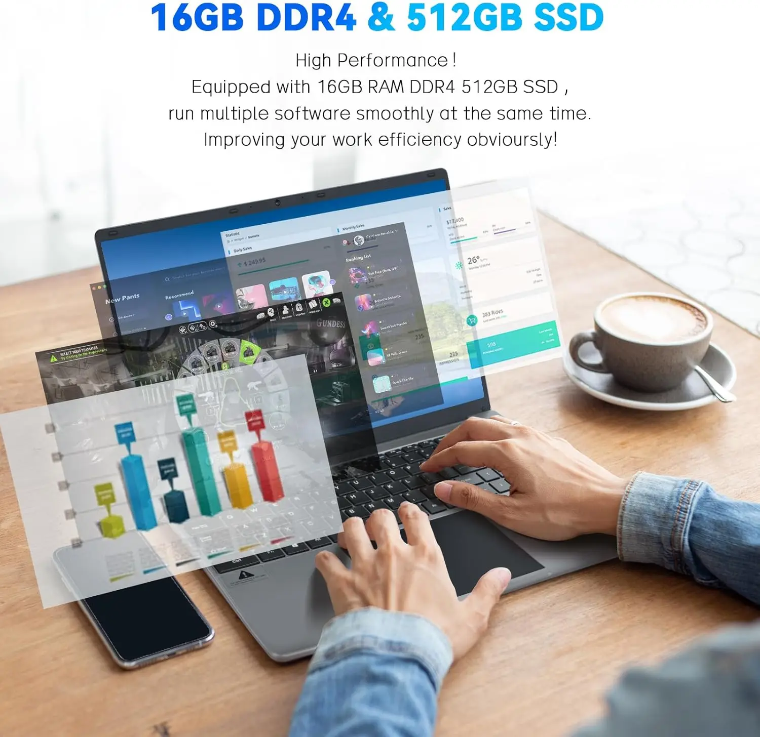 15.6 Inch Laptop Windows 11 Notebook 16G RAM Computer 3