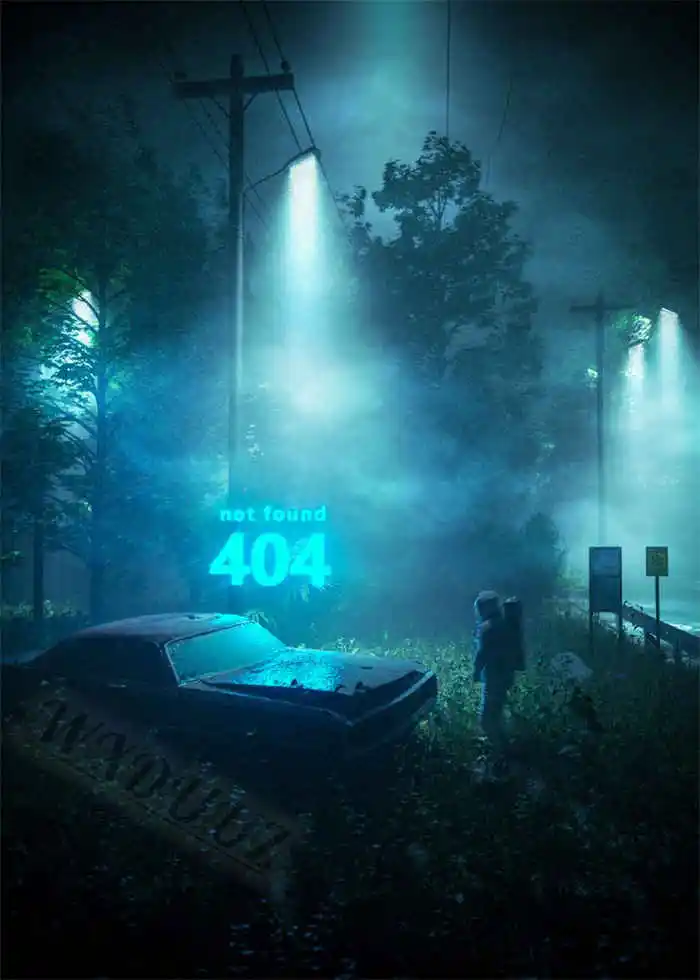 Neon Night City Landscape 80s Retro Cyberpunk Car Posters 20