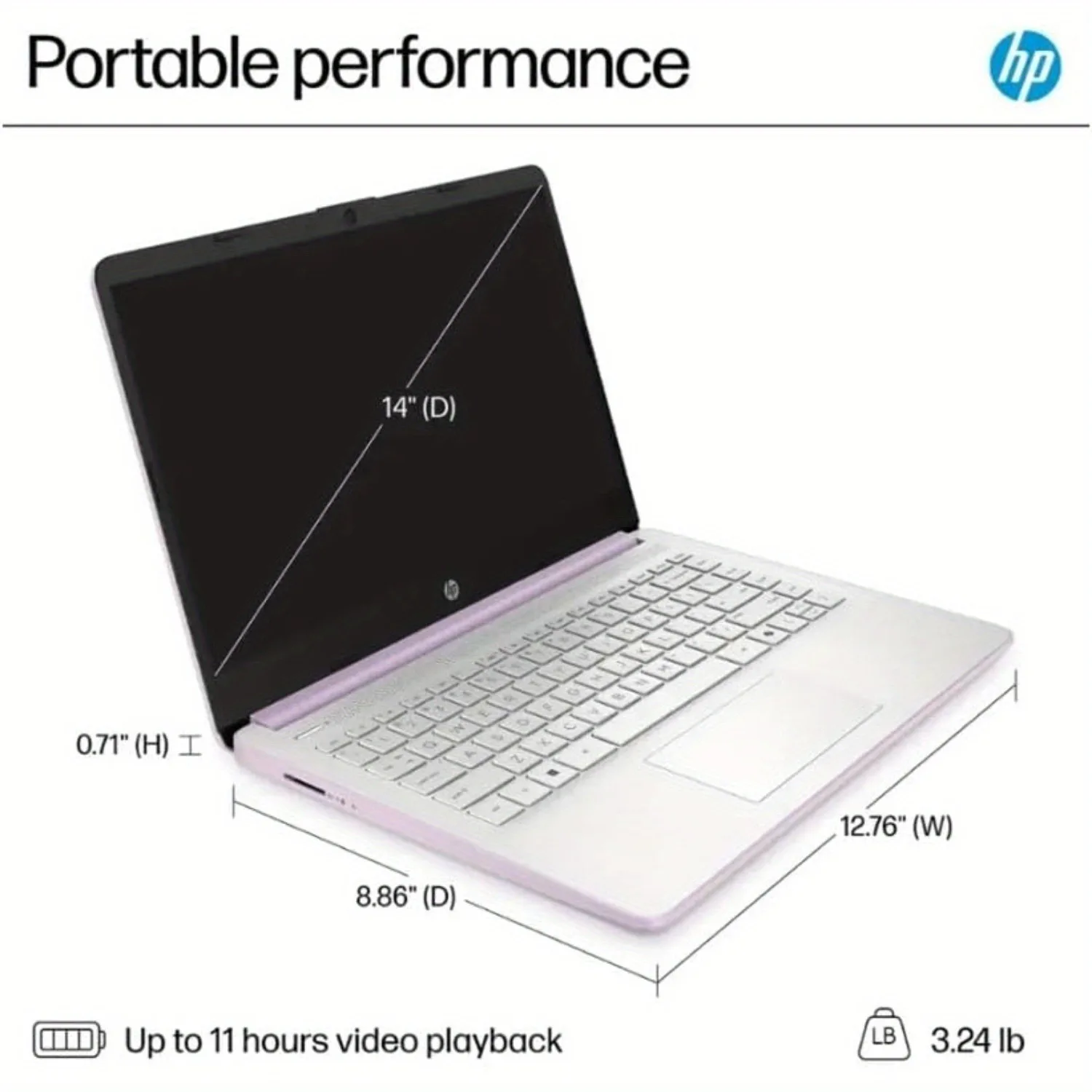 HP 14" HD Business Laptop intel 6
