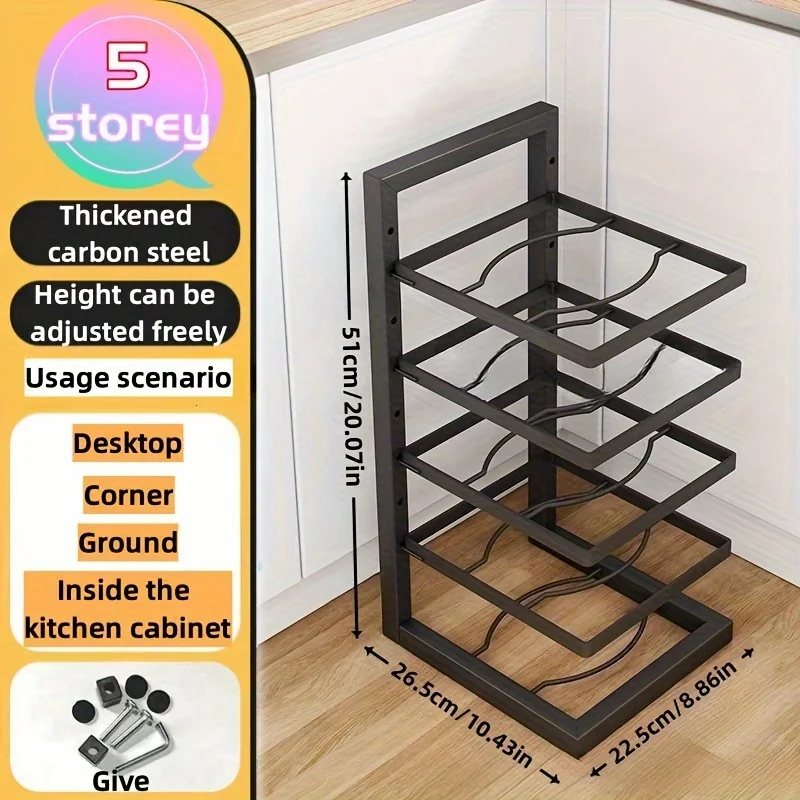Adjustable Pot Rack Organizer 9