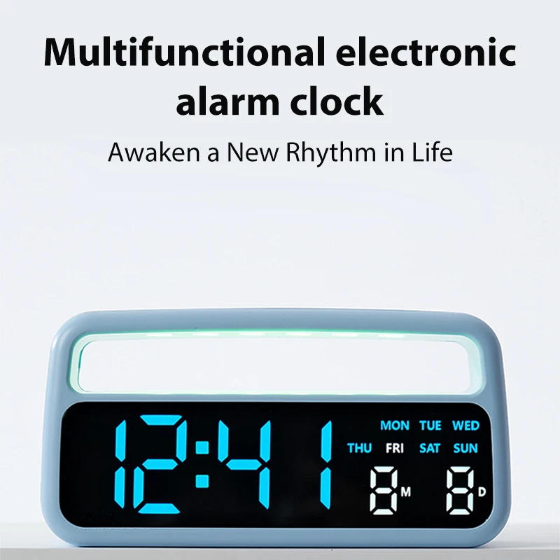 Digital LED Ambient Light Alarm Clock with Dual Alarms 2