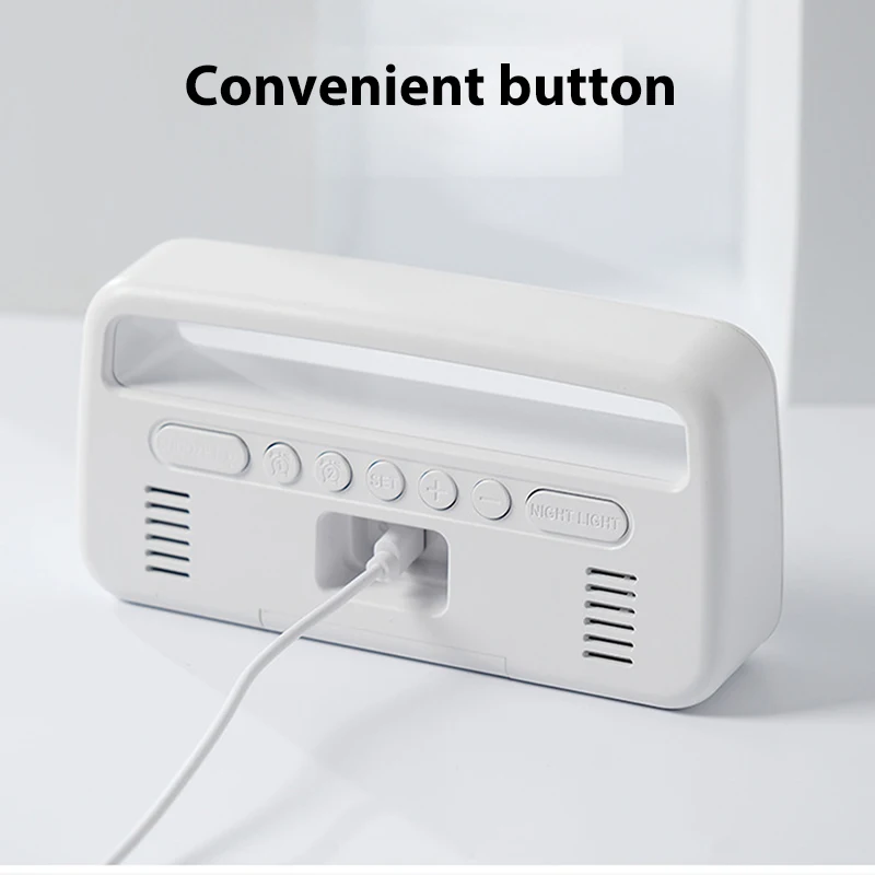 Digital LED Ambient Light Alarm Clock with Dual Alarms 6