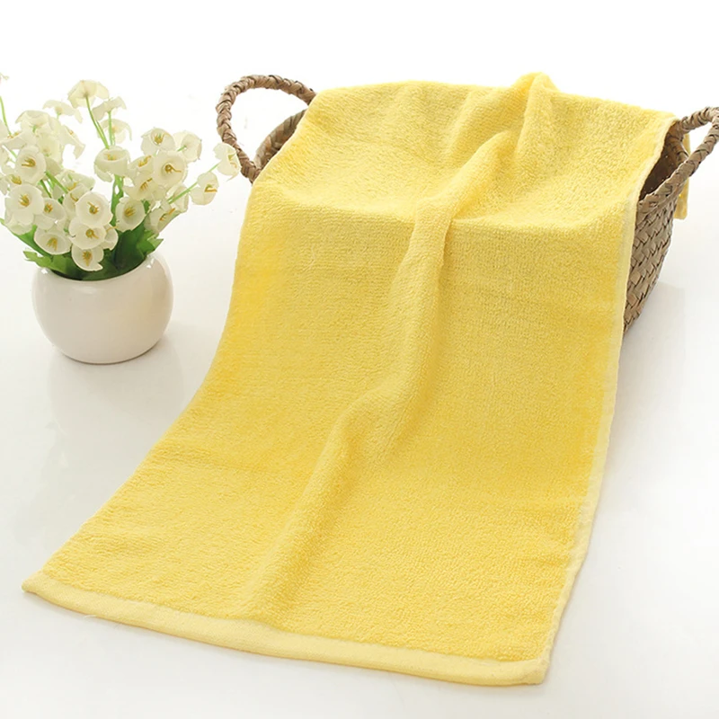 10 Pcs/Set Bamboo Fiber Face Towel 25x50cm Soft Children Hand Towel for Home Kitchen Bathroom 9
