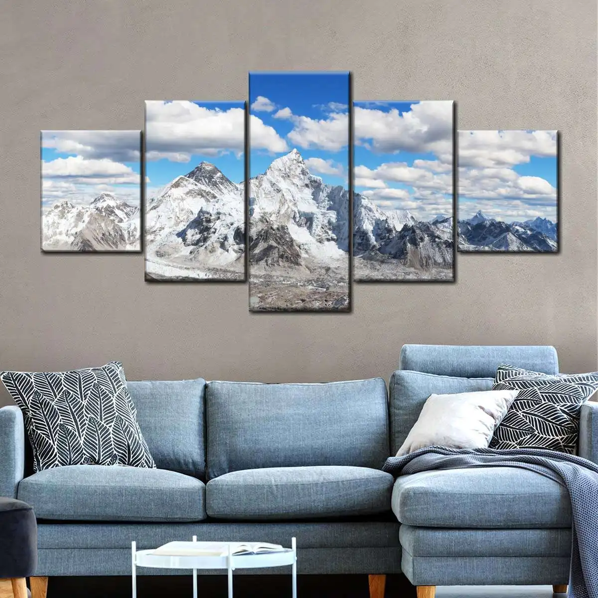 Landscape Canvas Posters Home Decor 5 Pieces Natural Lake Paintings Wall Art Scenery Pictures Modular Living Room Decor Unframed 15