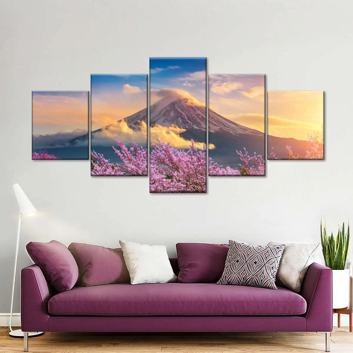 Landscape Canvas Posters Home Decor 5 Pieces Natural Lake Paintings Wall Art Scenery Pictures Modular Living Room Decor Unframed 17