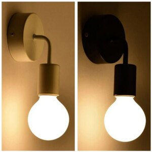 Nordic Modern Black Iron Wall Lamp 1