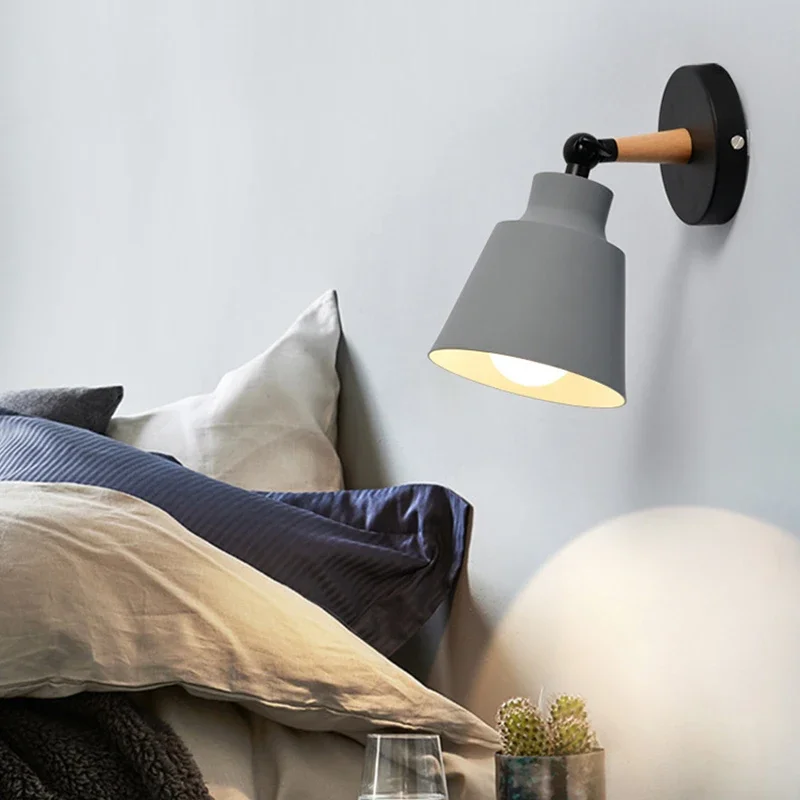 Nordic Solid Wood LED Wall Lamp 3