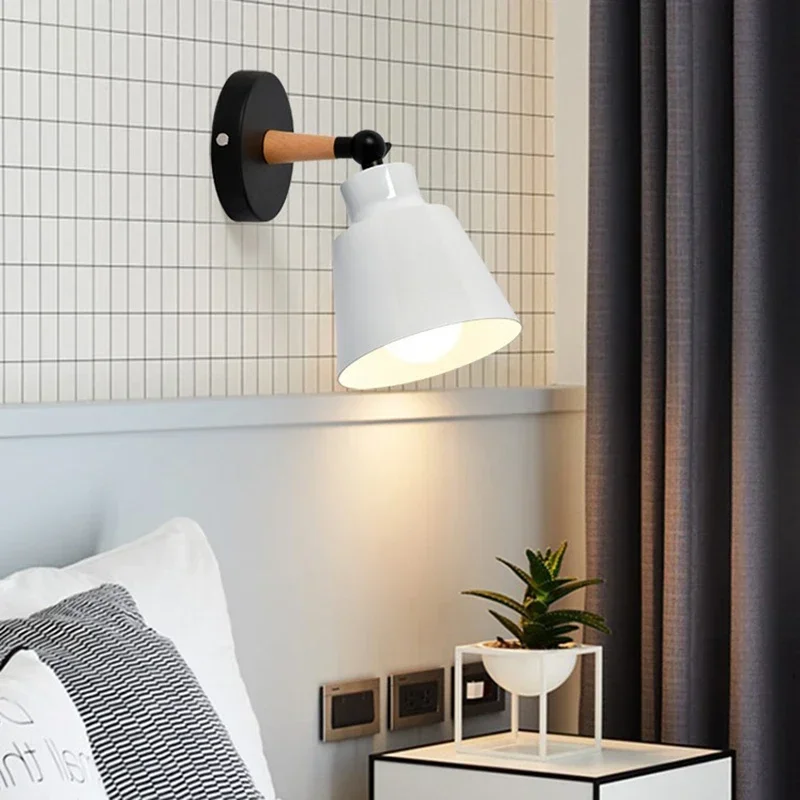 Nordic Solid Wood LED Wall Lamp 4