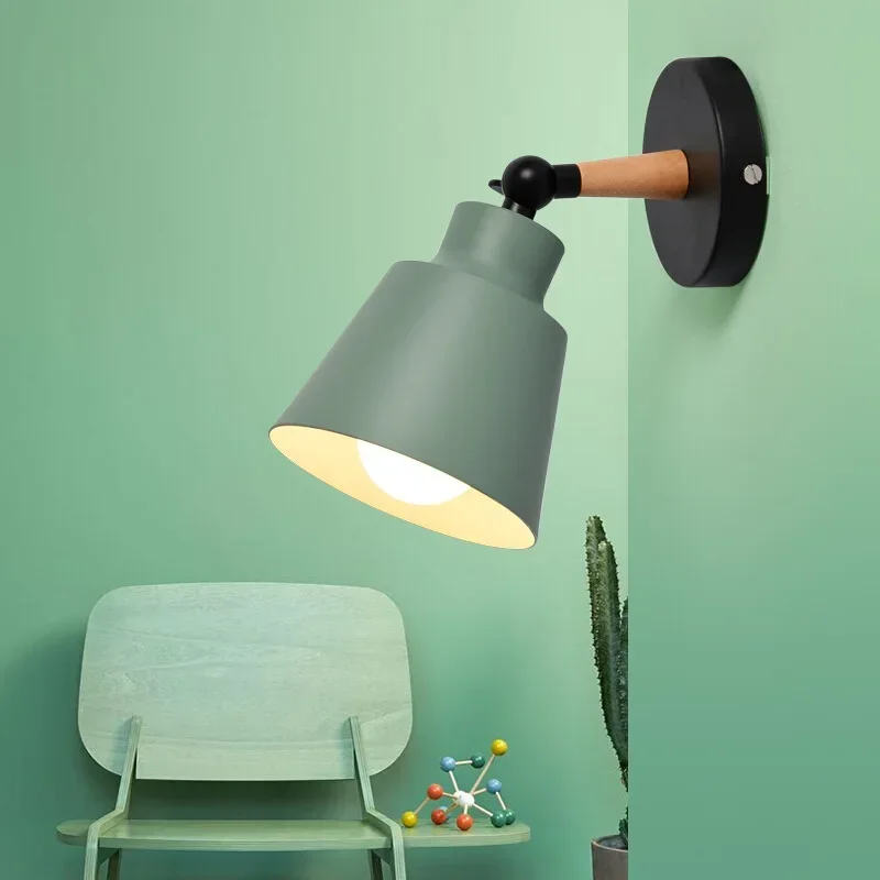 Nordic Solid Wood LED Wall Lamp 6