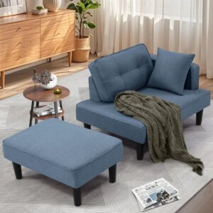 Recliner Sofa Bed, Convertible Small Sectional Couches for Living Room, Sofa Cama moderno with Chaise & 2 Pillow, Couches for S 1