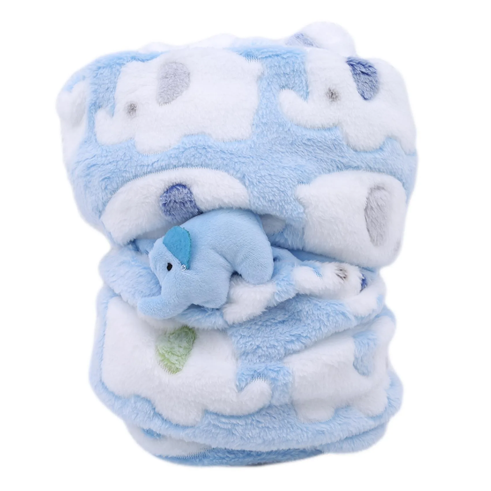 Baby Blanket & Swaddling Newborn Thermal Soft Fleece Blanket Winter Solid Bedding Set 5