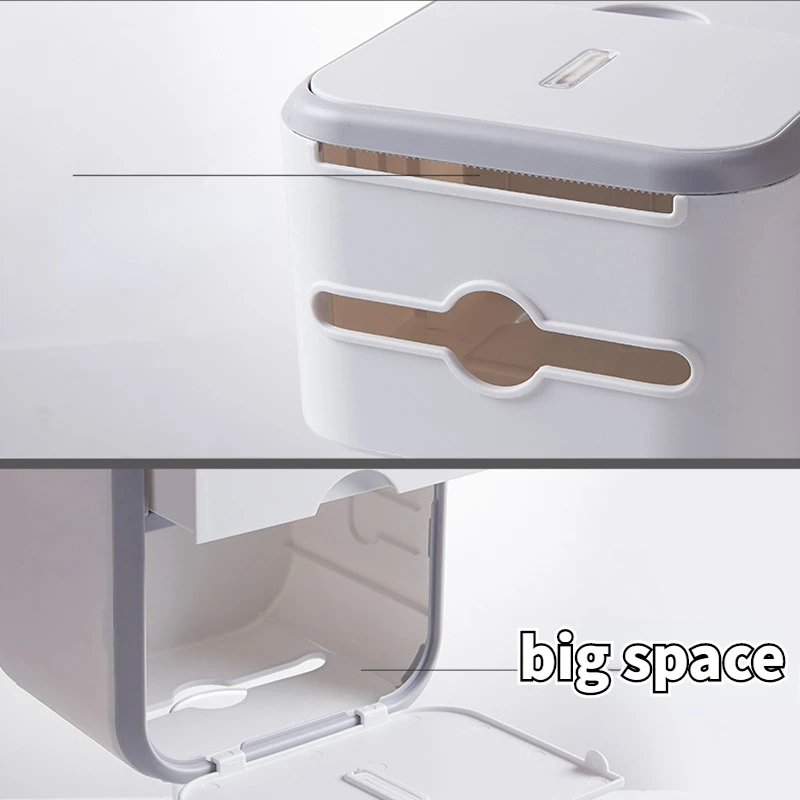 Storage Box Toilet Paper Organizer Waterproof 3