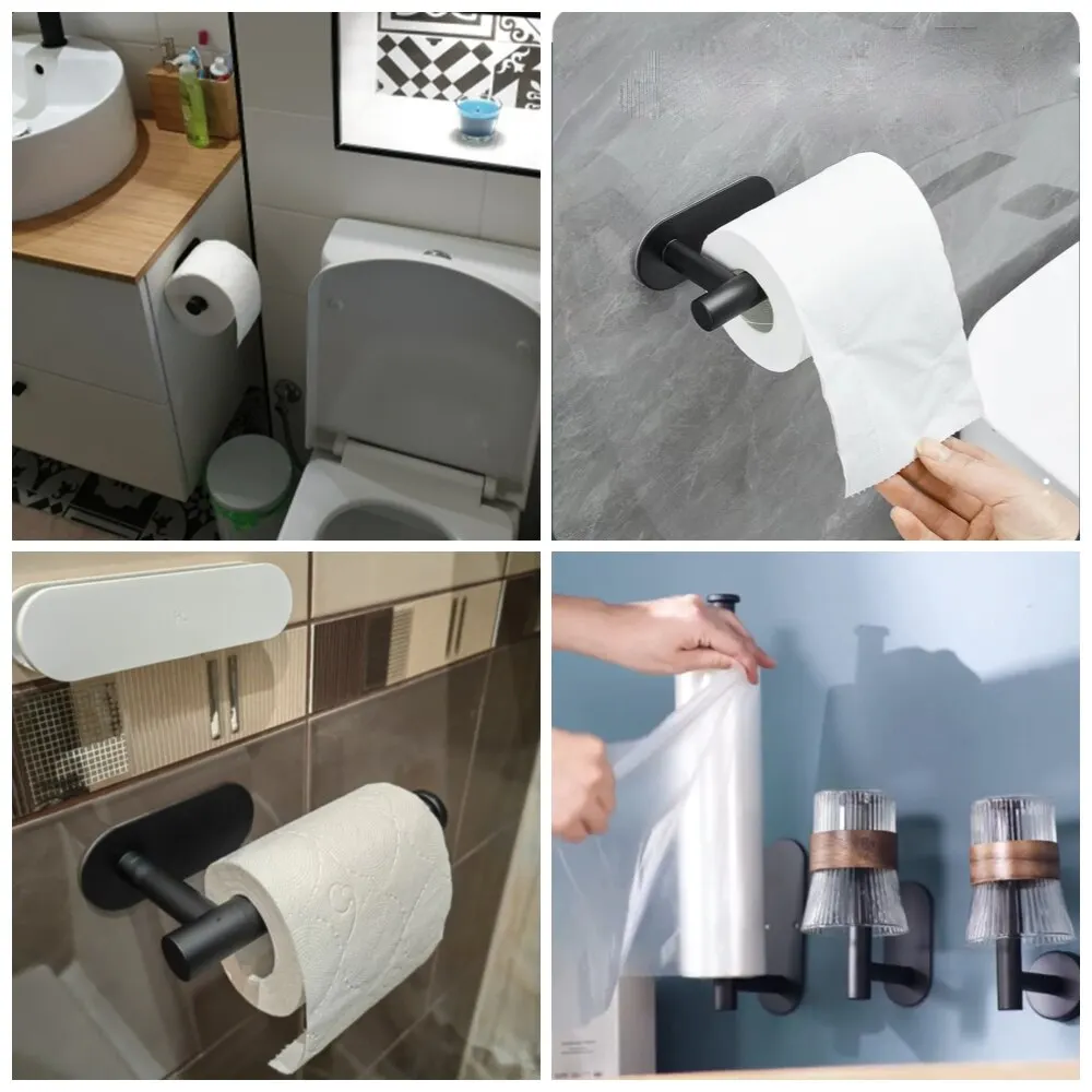 Adhesive Toilet Paper Holder Ktowel rack, bathroom holder 5