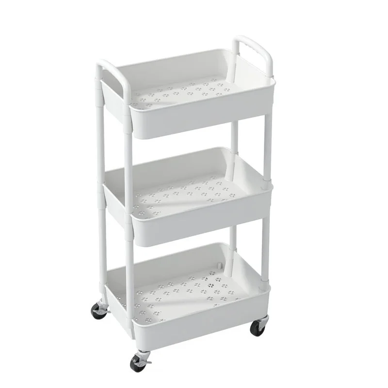 3Tier Plastic Rolling Utility Cart with Storage Bucket for Cleaning 21