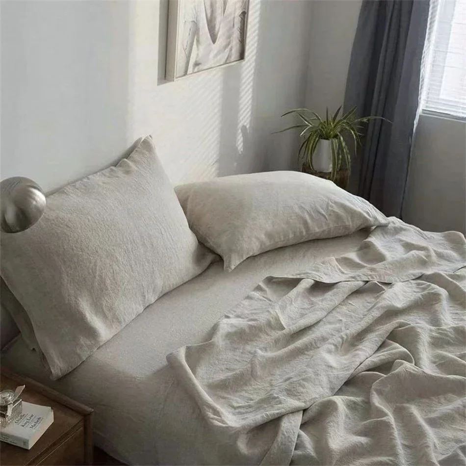 100% Linen Bed Duvet Cover Stone Washed linen duvet cover, stone-washed linen, 100% linen, bed cover, breathable bedding, soft linen, luxury duvet, durable linen, bedroom décor, natural bedding, 12