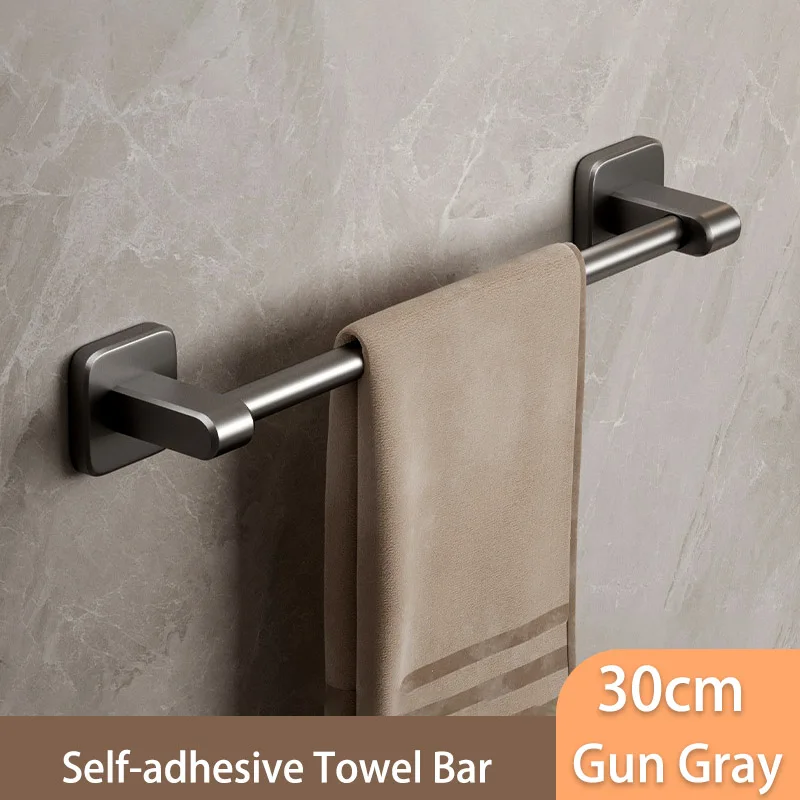 Self-Adhesive Bathroom Towel Rack Holder Rod 15