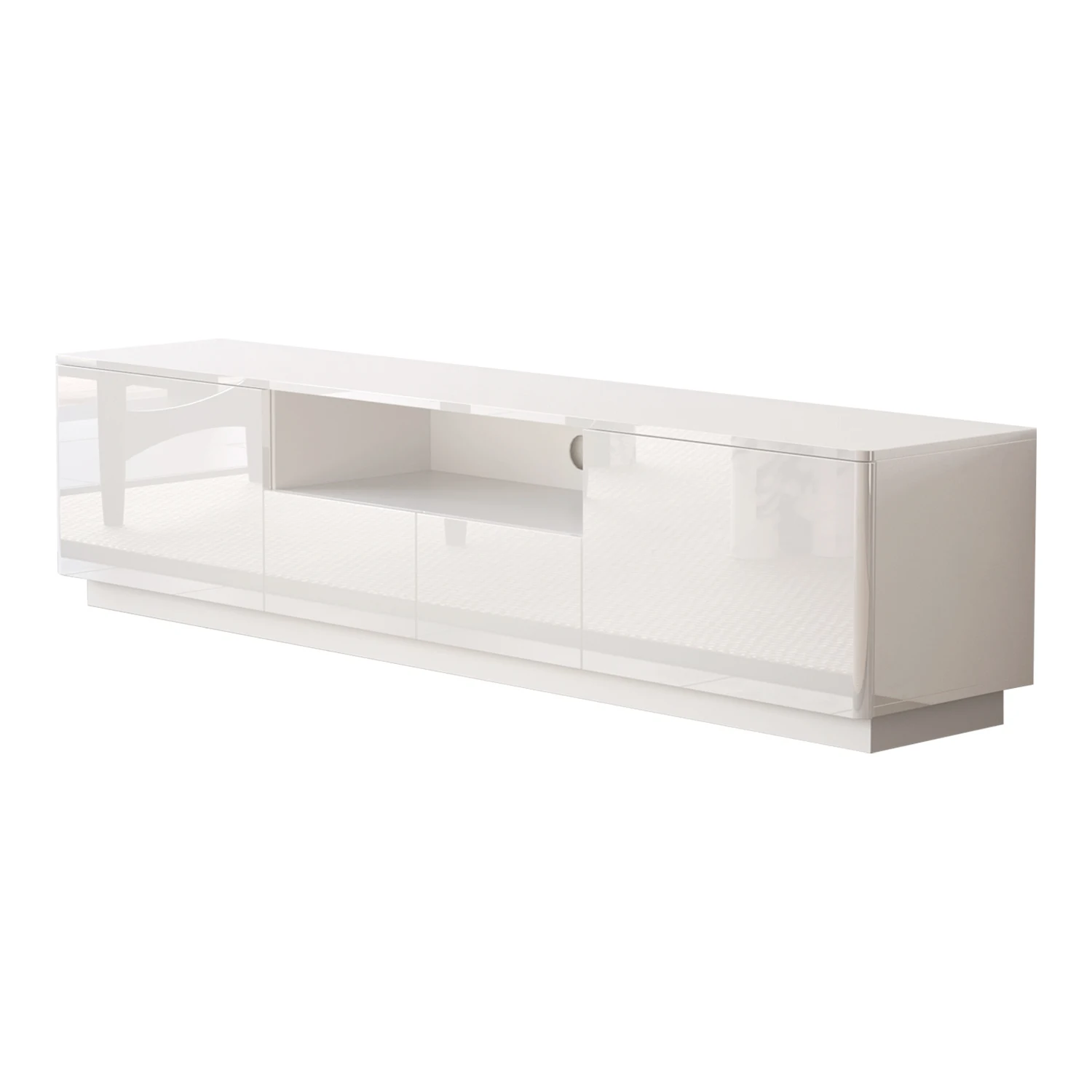 FUFU&GAGA Modern TV Stand with LED Light 2
