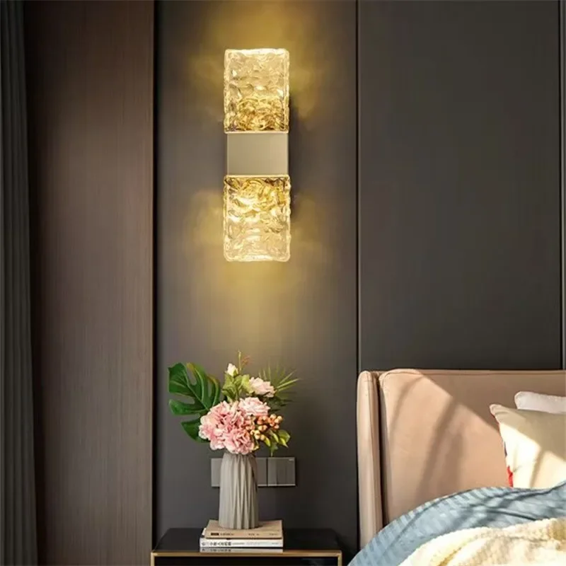 AOSONG Nordic Modern Crystal Wall Lamp LED 6