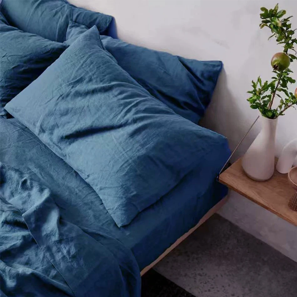 100% Linen Bed Duvet Cover Stone Washed linen duvet cover, stone-washed linen, 100% linen, bed cover, breathable bedding, soft linen, luxury duvet, durable linen, bedroom décor, natural bedding, 10