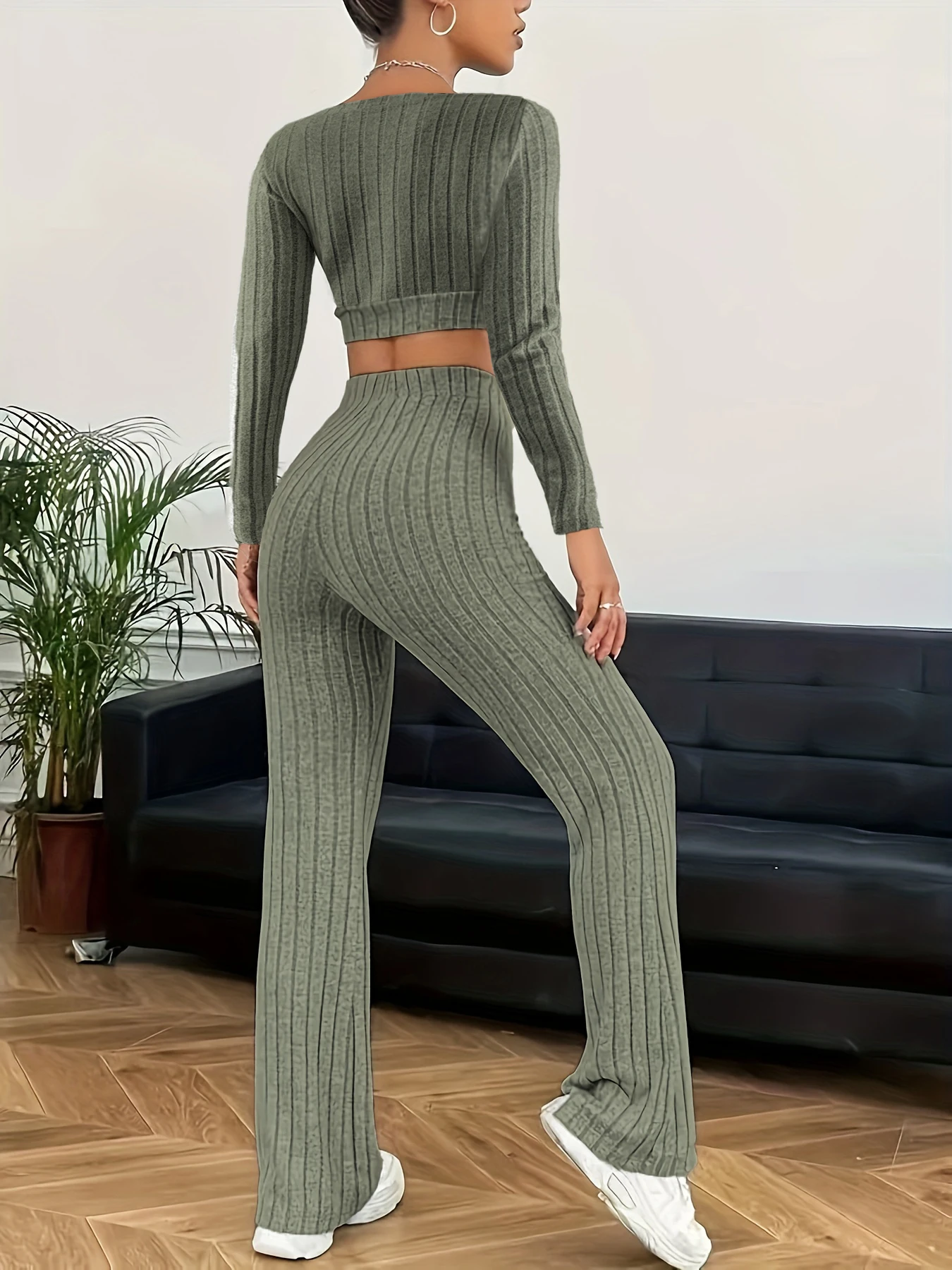 Women's Autumn and Winter Loungewear Set, Sporty Style, Slim Fit, Simple and Comfortable,, 5