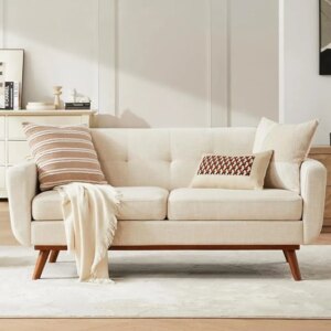 mid Century Modern Loveseat Sofa 65 1