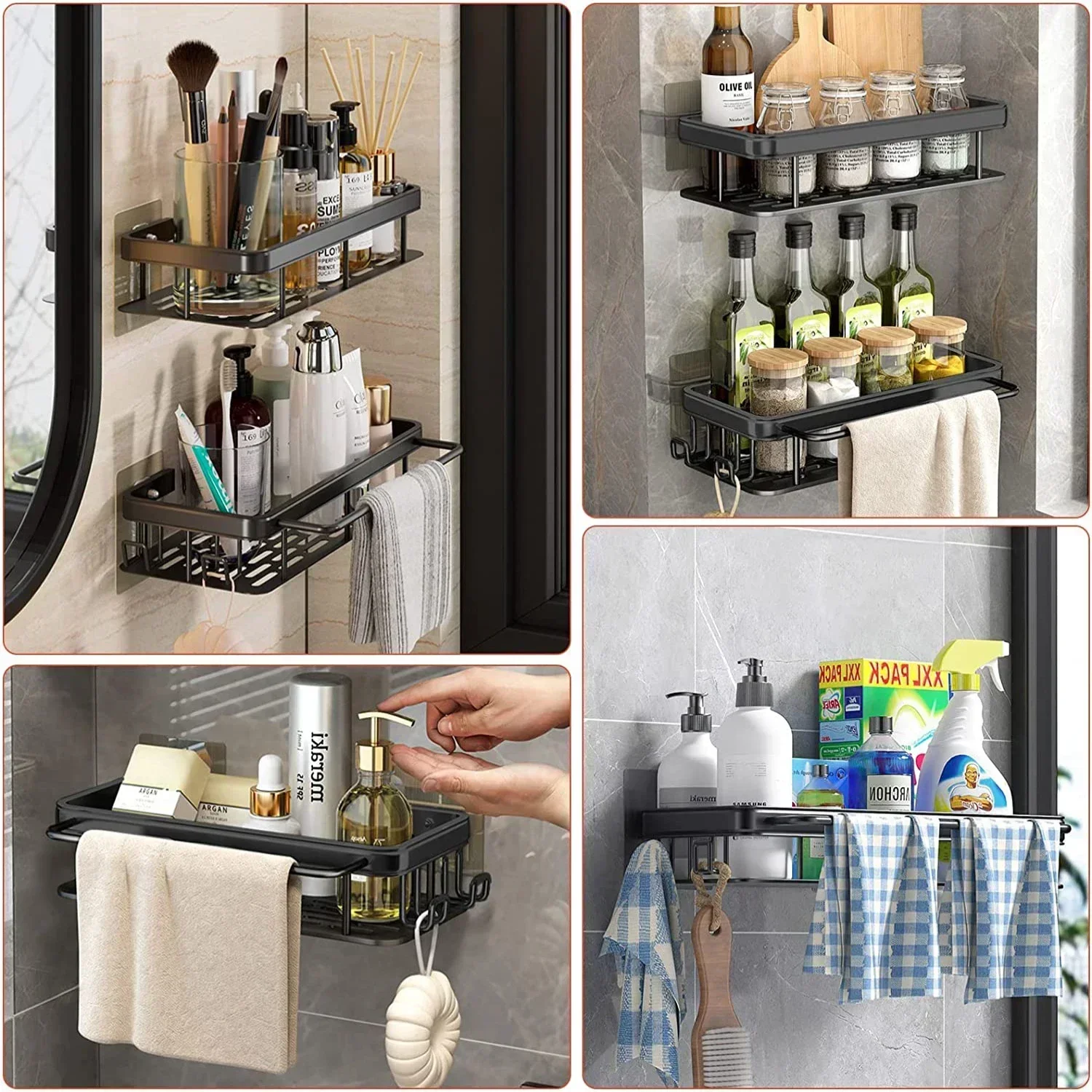 Bathroom Shelf Kitchen Storage Organizer 5