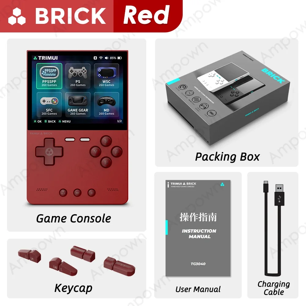 TRIMUI BRICK Handheld Game Console 3.2'' IPS Screen A133P Linux System Trimui 10