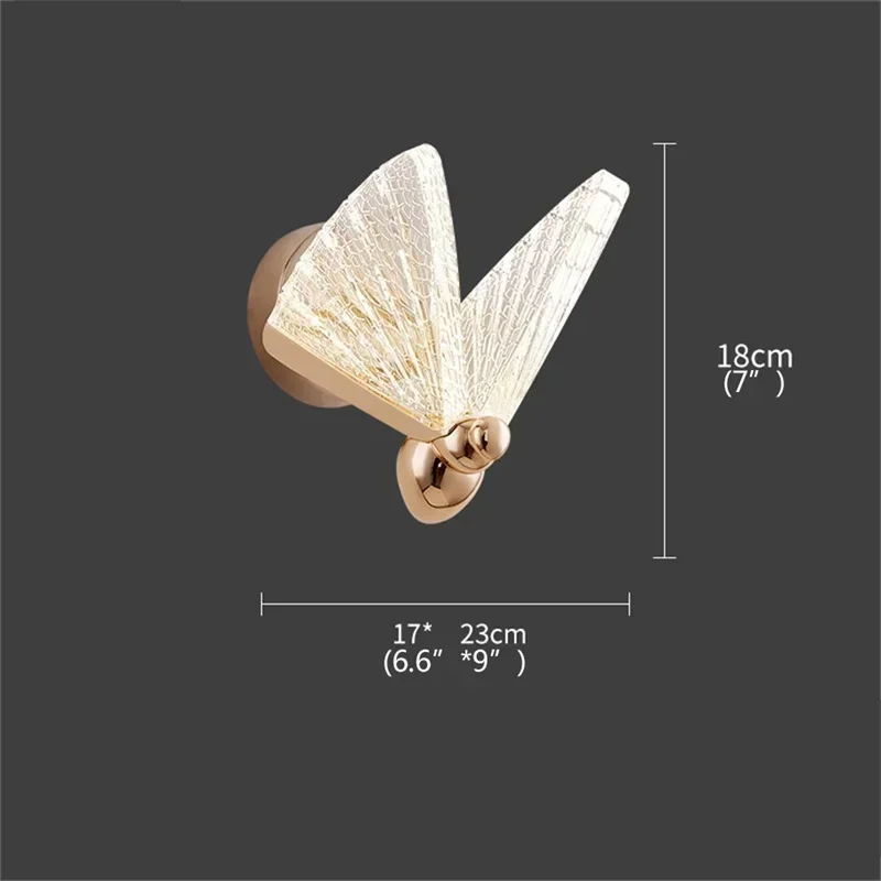 ASHER Nordic Creative Butterfly Wall Lights 14
