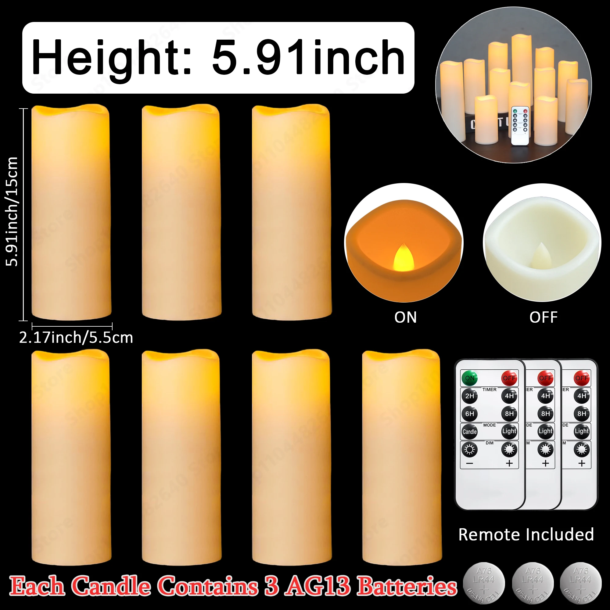9-240Pcs Led Candles Flameless Candles 15