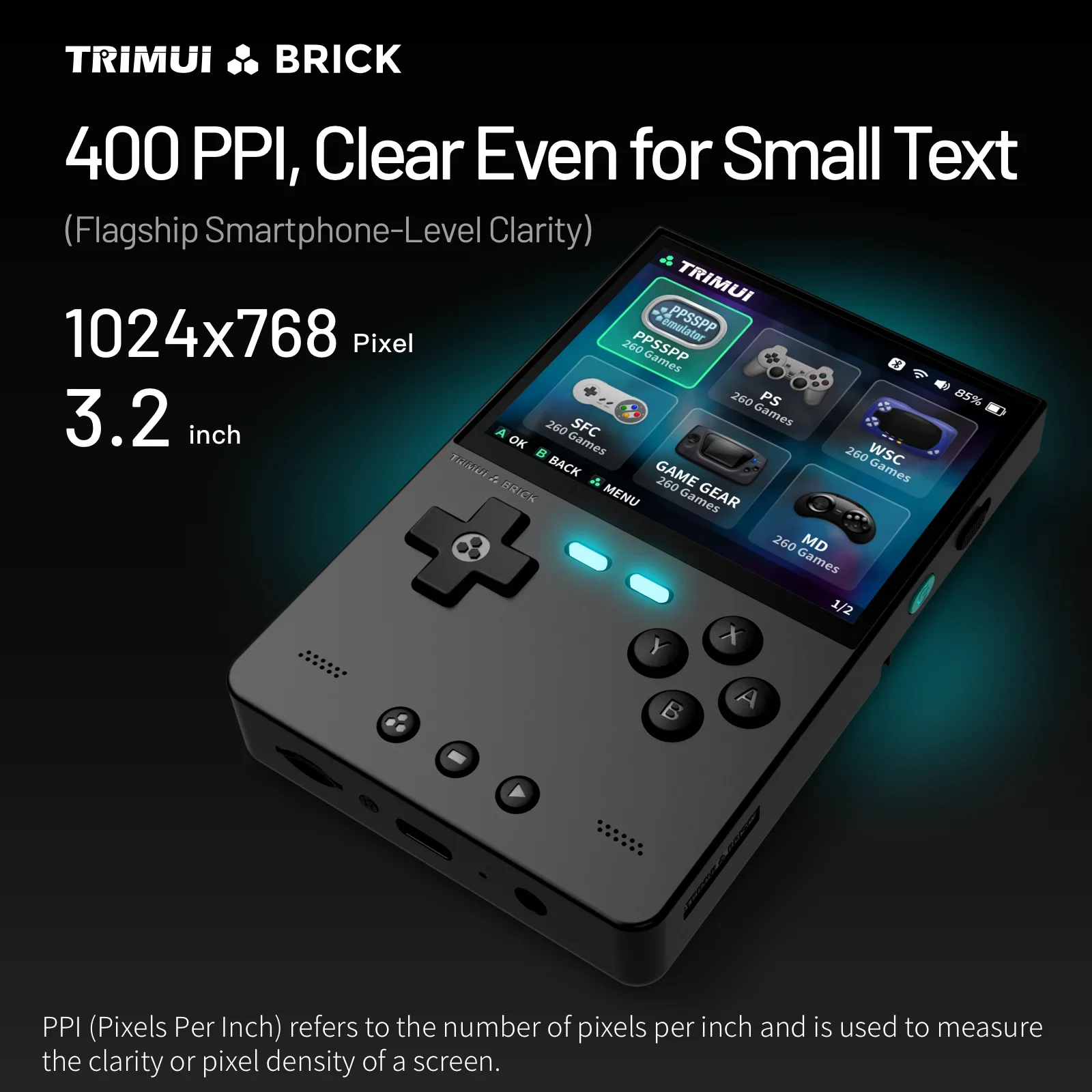 TRIMUI BRICK Handheld Game Console 3.2'' IPS Screen A133P Linux System Trimui 4