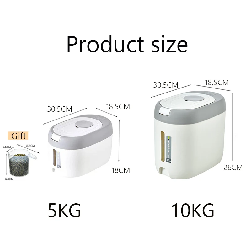 XIAOGUI 5KG/10KG Rice Dispenser Kitchen Organizer 6
