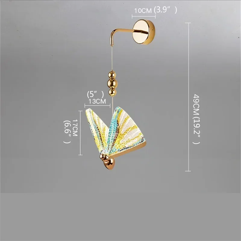ASHER Nordic Creative Butterfly Wall Lights 7