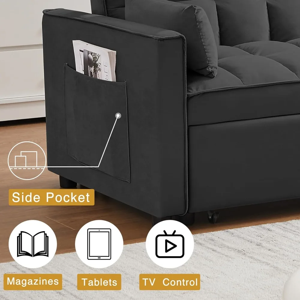 3 in 1 Convertible Sleeper Sofa Bed 4