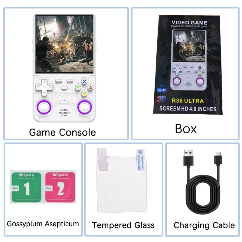 Portable R36Ultra Retro Handheld Game Console 4.0-inch Open-source Linux held Game 14