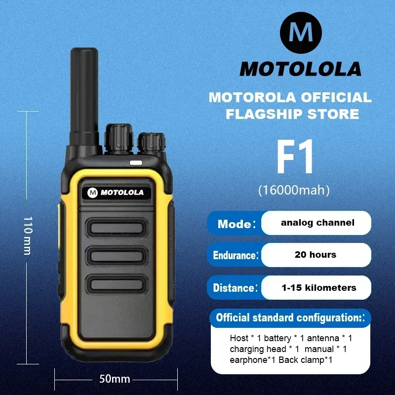 Motolola 2Pcs Mini Walkie Talkie Portable Two-Way Radio UHF Transceiver Set 2