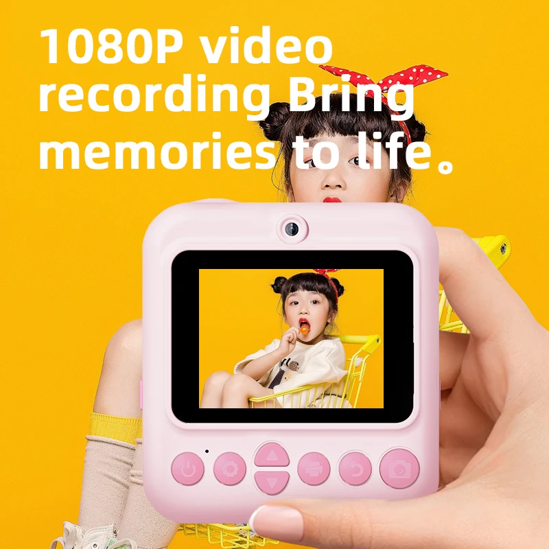 Kids Digital Camera Photo Printer with Game Cute Mini Digital Video 5
