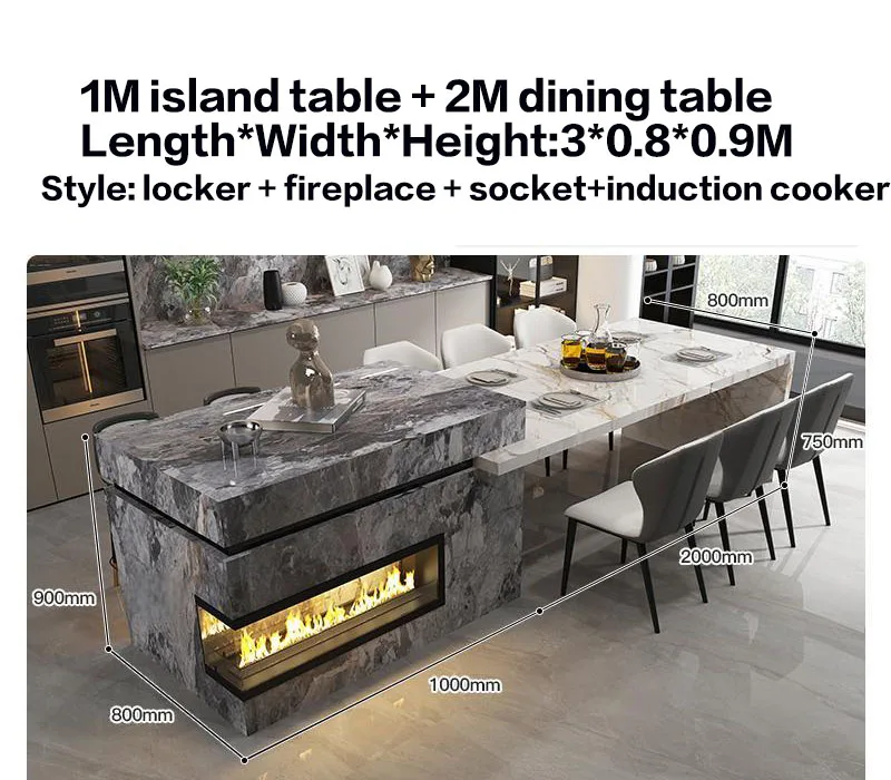 Custom Marble Kitchen Island 17