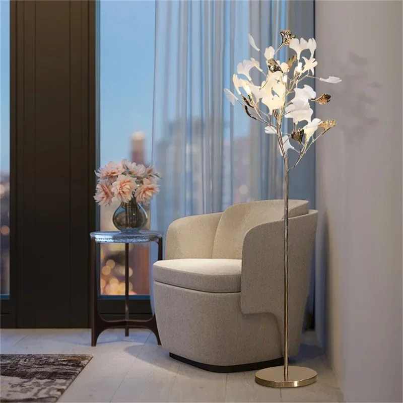 GISELLE Nordic Creative Floor Lamp Ginkgo Flower 2