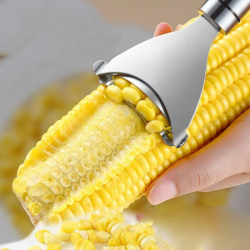 Stainless Steel Corn Peeler Serrated Corn Stripper Peelers 4