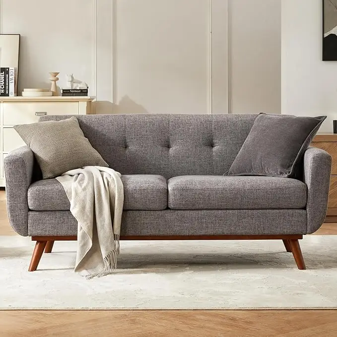 mid Century Modern Loveseat Sofa 65 9