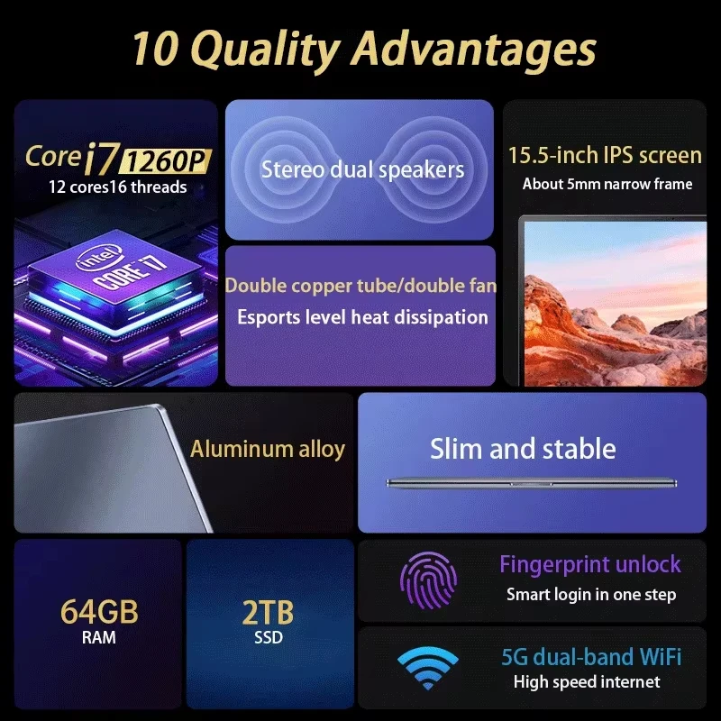 NEW S3 Computer 15.6 Inch Intel Core i9-12900H/i7-8750H nlock 60Hz 2