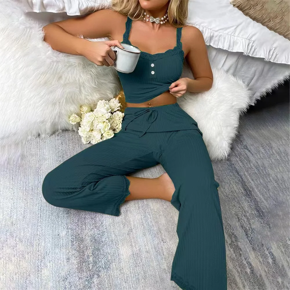 Women Pajama Sets Pijama Pajamas Woman autumn Set Sexy Women Sleepwear Underwear 8