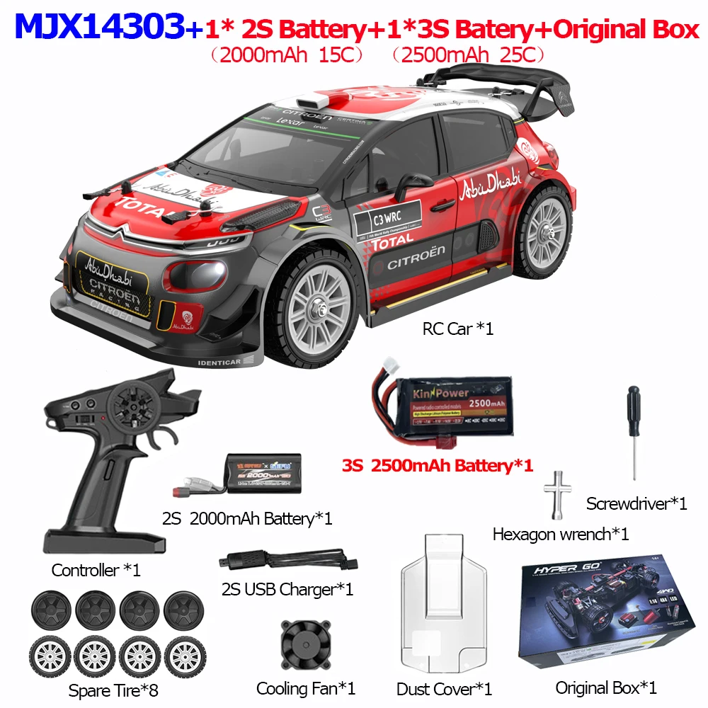 MJX 14301 14302 14303 1/14 RC Car 55km/h Brushless HYPER GO 7