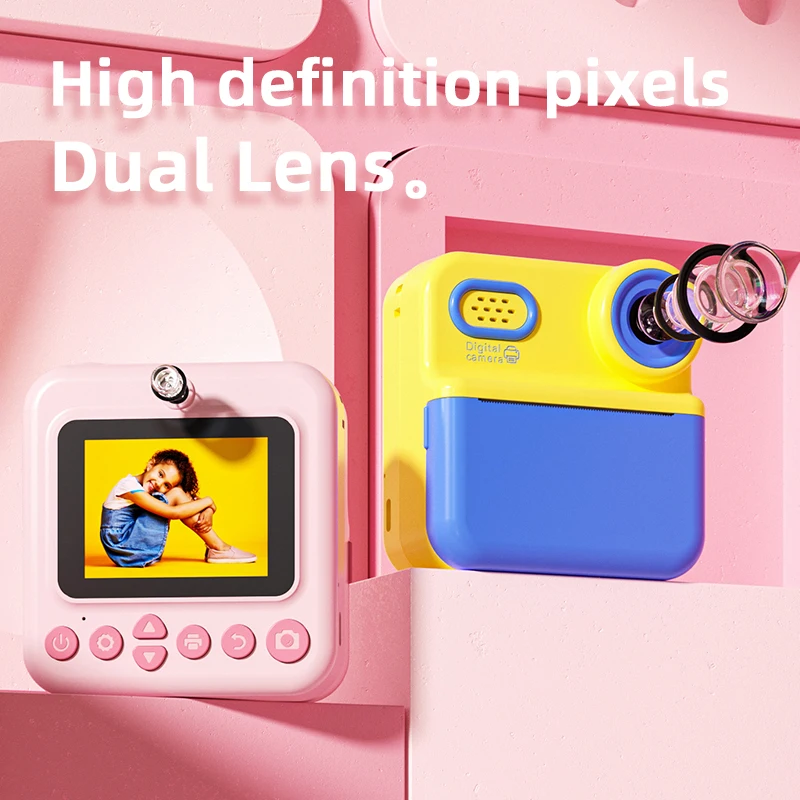 Kids Digital Camera Photo Printer with Game Cute Mini Digital Video 2