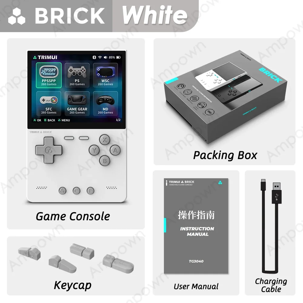 TRIMUI BRICK Handheld Game Console 3.2'' IPS Screen A133P Linux System Trimui 8