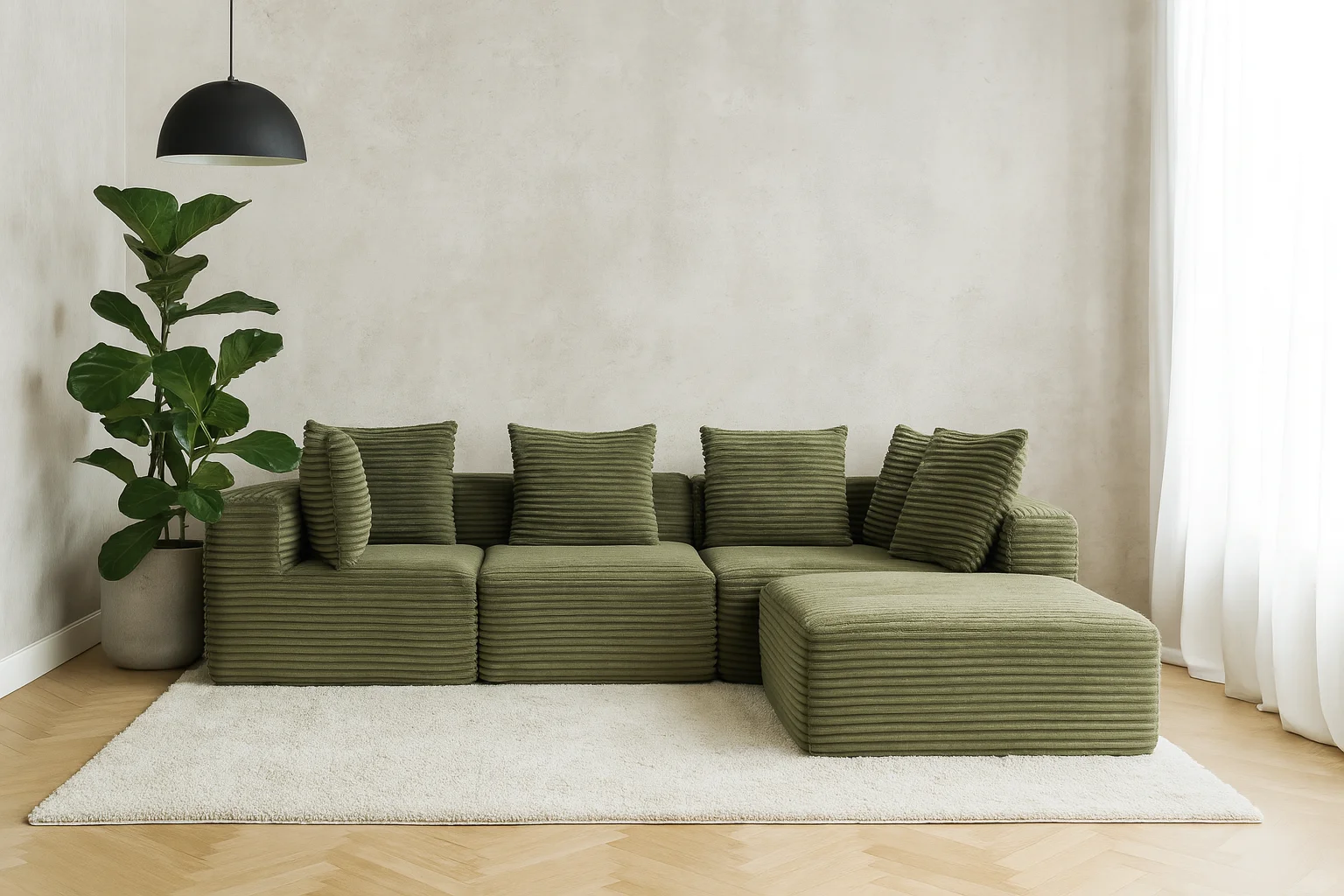 Sectional boneless Couch with L-Shape 13