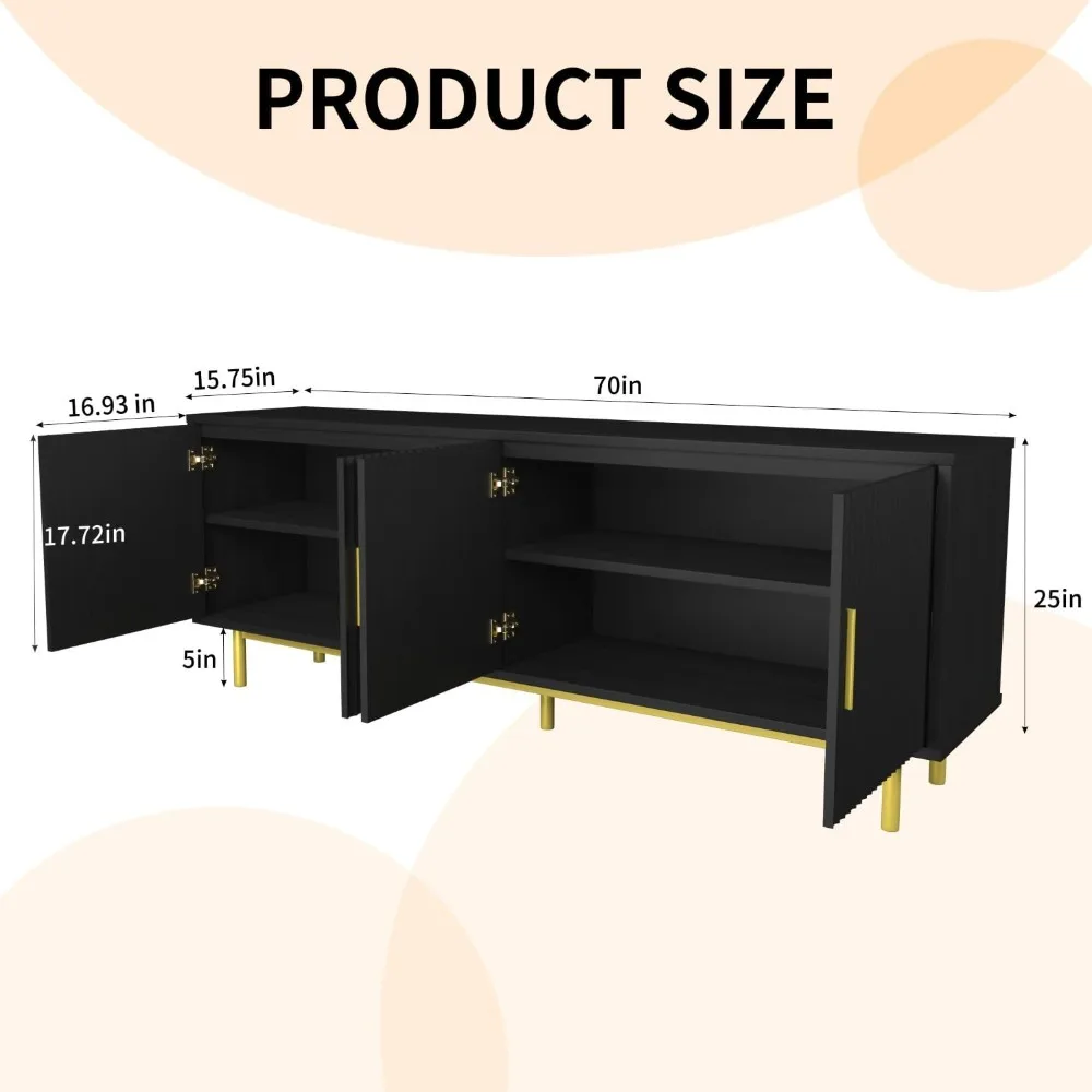 70" Fluted TV Stand 2