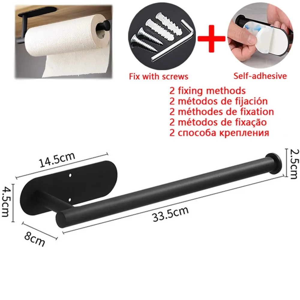 Adhesive Toilet Paper Holder Ktowel rack, bathroom holder 11
